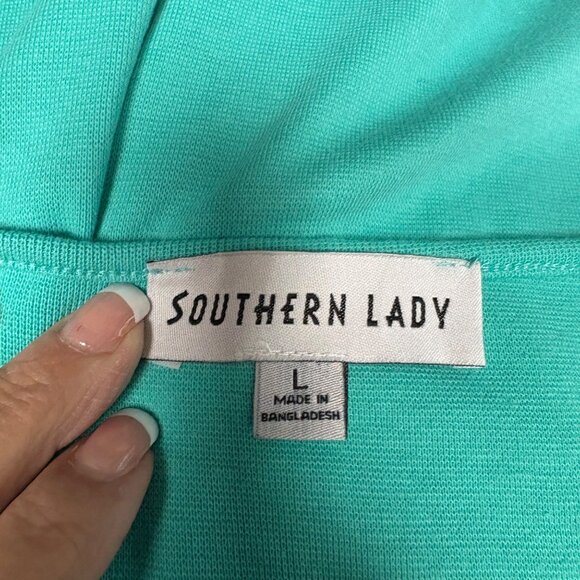 Southern Lady Sleeveless Top Womens Size Large Mint Green Tank Layering Casual - Picture 5 of 7